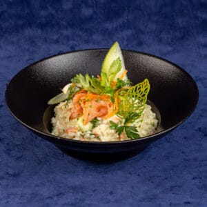 RISOTTO CU PEPENE GALBEN, SI SOMON FUME - PREPARAT PICANT (400 gr)